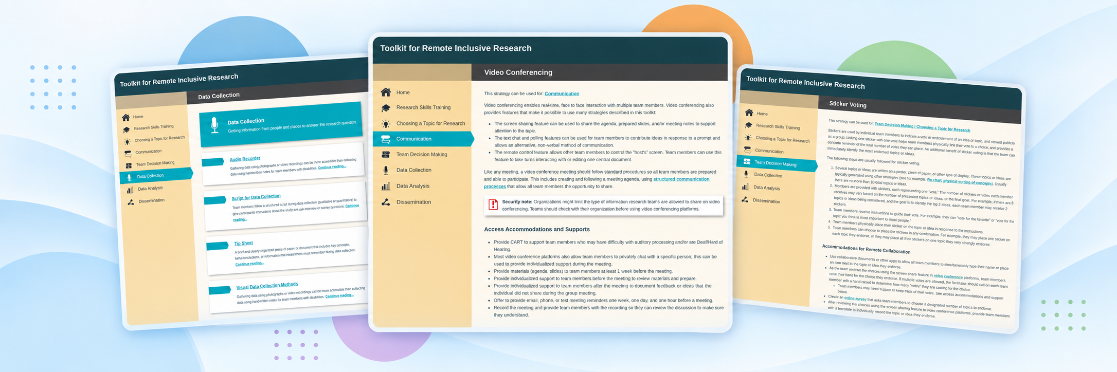 Toolkit for Remote Inclusive Research: Making Research Strategies Easier to Find and Use